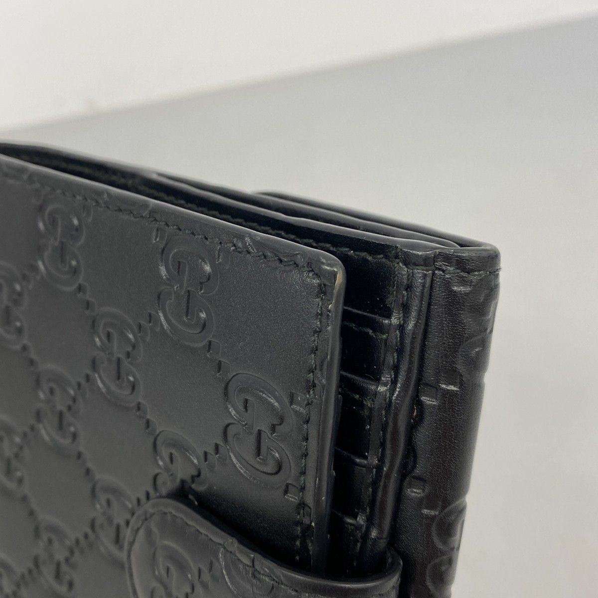 Gucci Wallet Guccissima Leather Black Gold — view 5