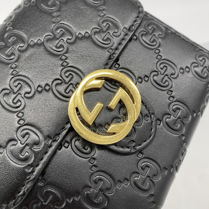 Gucci Wallet Guccissima Leather Black Gold — view 8