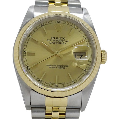 Rolex Datejust Number Watch Automatic Winding at Stainless Steel Gold YG — view 2