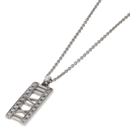 Tiffany & Co Atlas Bar Diamond Necklace 18k White Gold