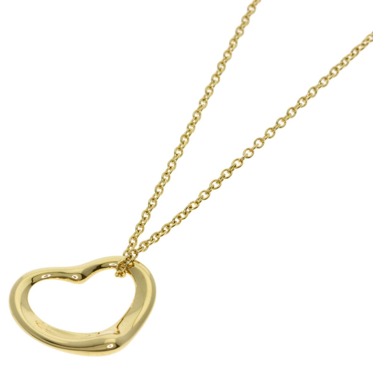 Tiffany & Co Open Heart Necklace 18k Yellow Gold