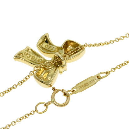 Tiffany & Co Ribbon Diamond Necklace 18k Yellow Gold — view 2