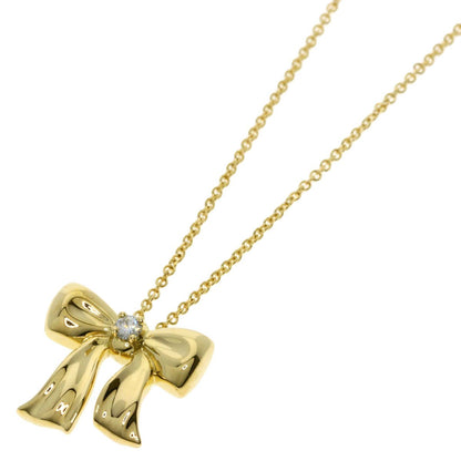 Tiffany & Co Ribbon Diamond Necklace 18k Yellow Gold