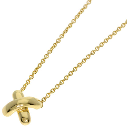 Tiffany & Co Cross Stitch Necklace 18k Yellow Gold