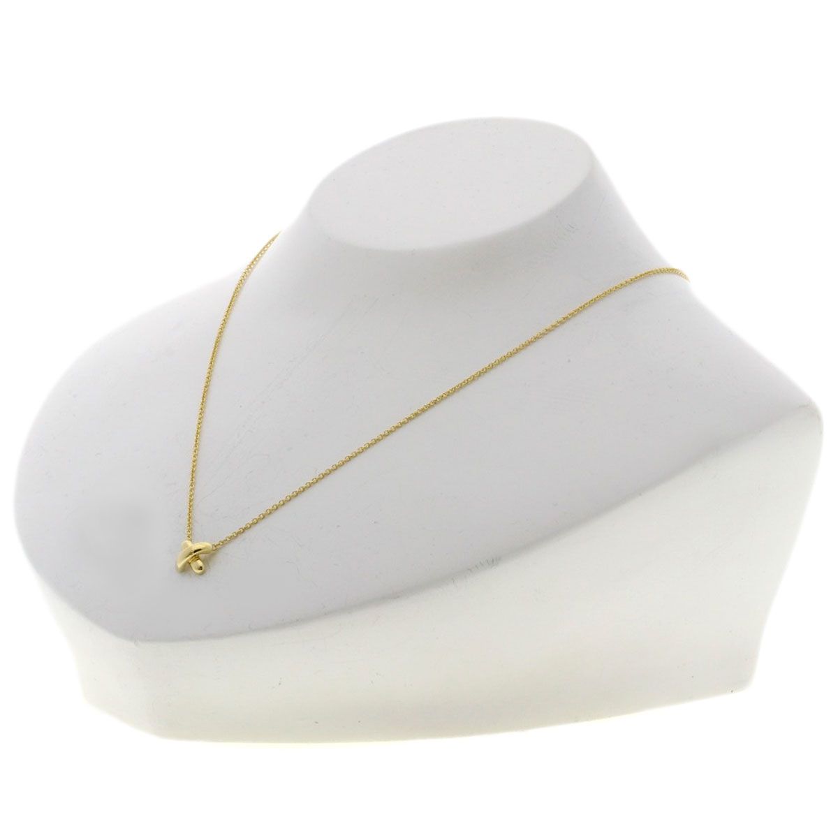 Tiffany & Co Cross Stitch Necklace 18k Yellow Gold — view 4
