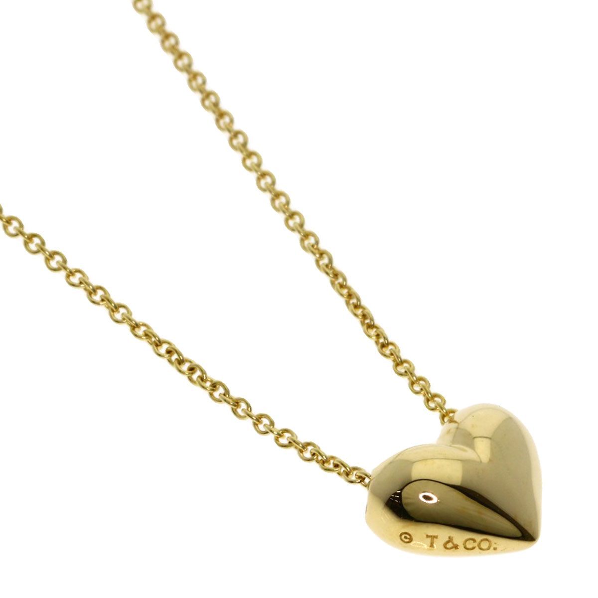 Tiffany & Co Pinched Heart Necklace 18k Yellow Gold — view 4