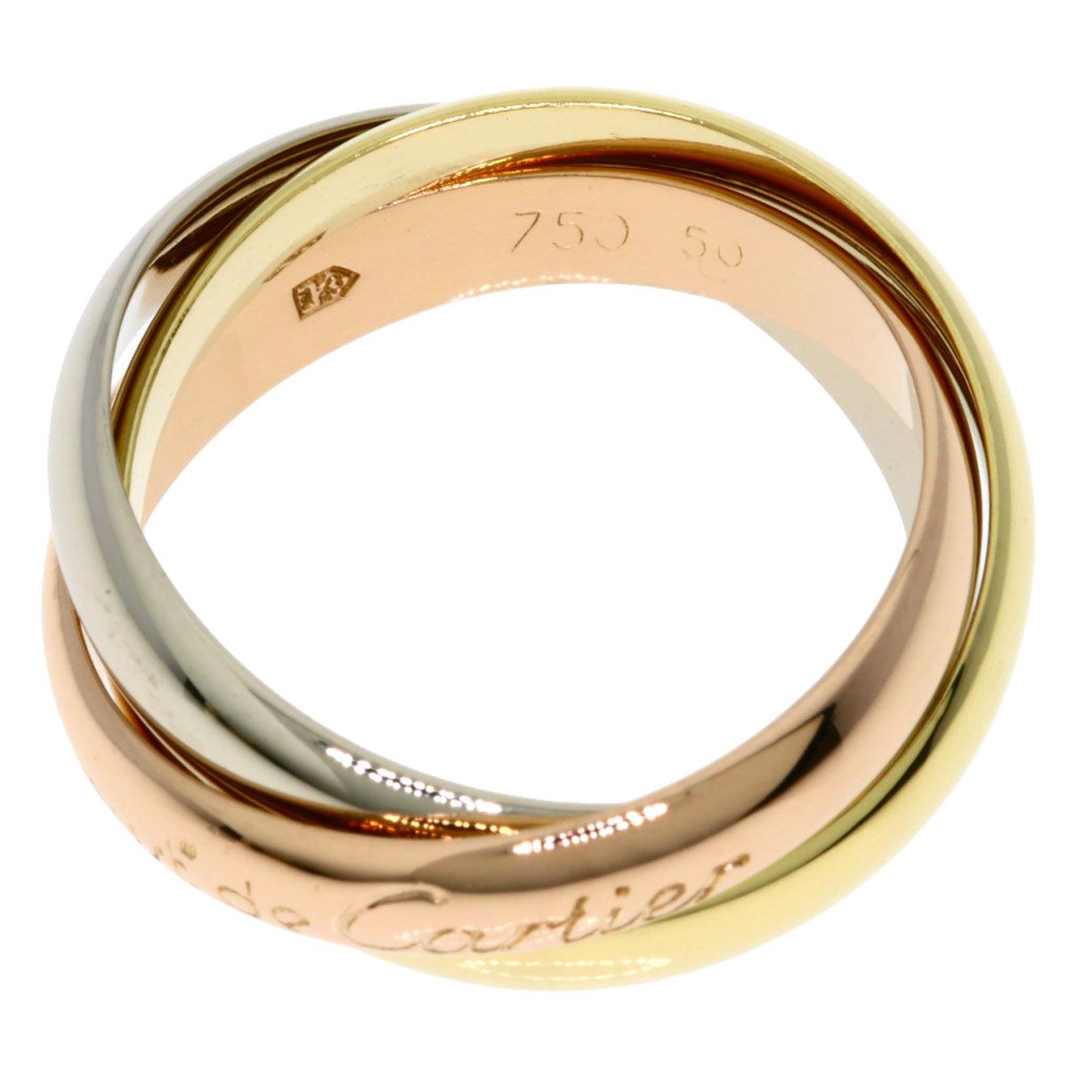 Cartier Trinity 50 Ring 18k Pink Gold 18k Yellow White — view 3