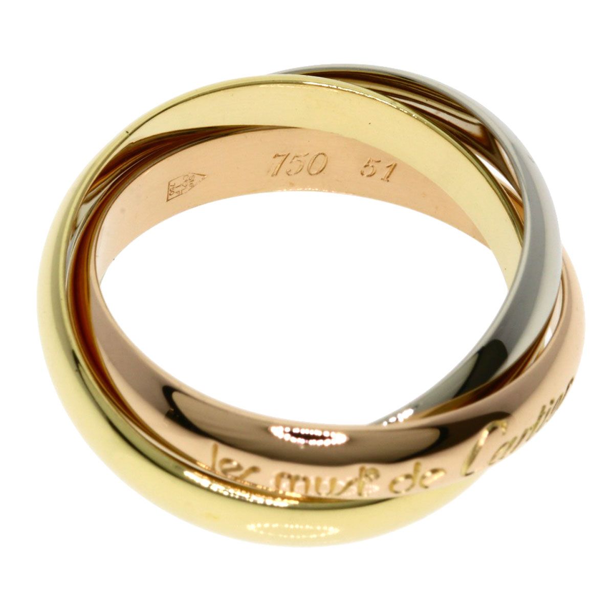 Cartier Trinity 51 Ring 18k Pink Gold 18k Yellow White — view 3
