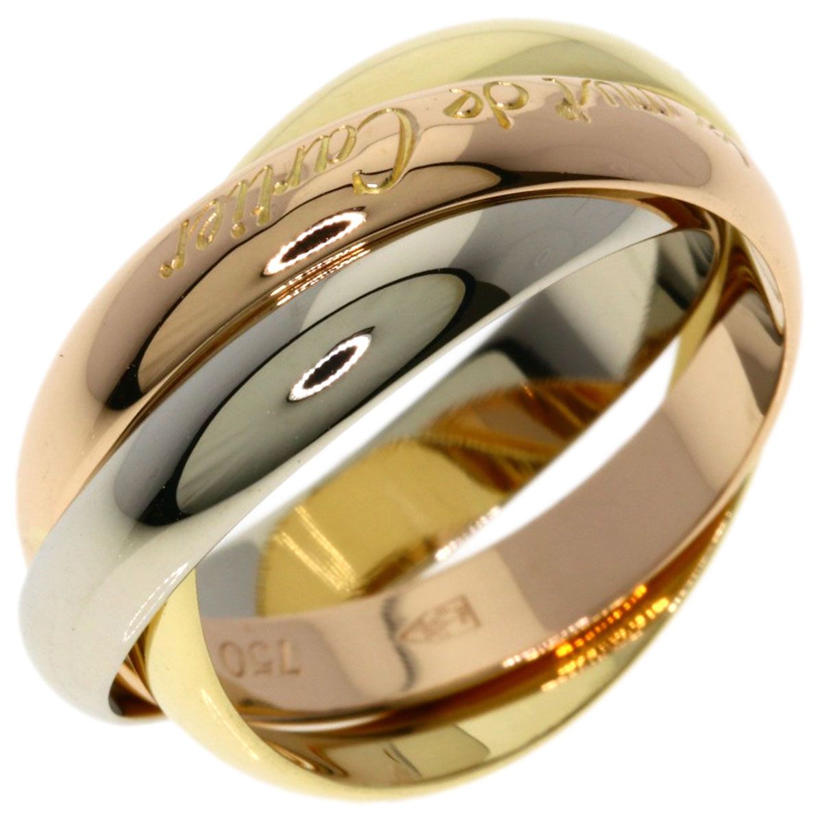 Cartier Trinity 51 Ring 18k Pink Gold 18k Yellow White — view 2