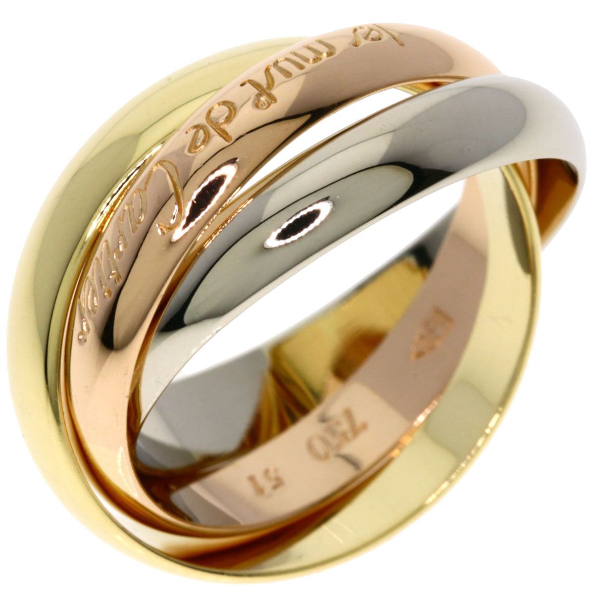 Cartier Trinity 51 Ring 18k Pink Gold 18k Yellow White — view 2
