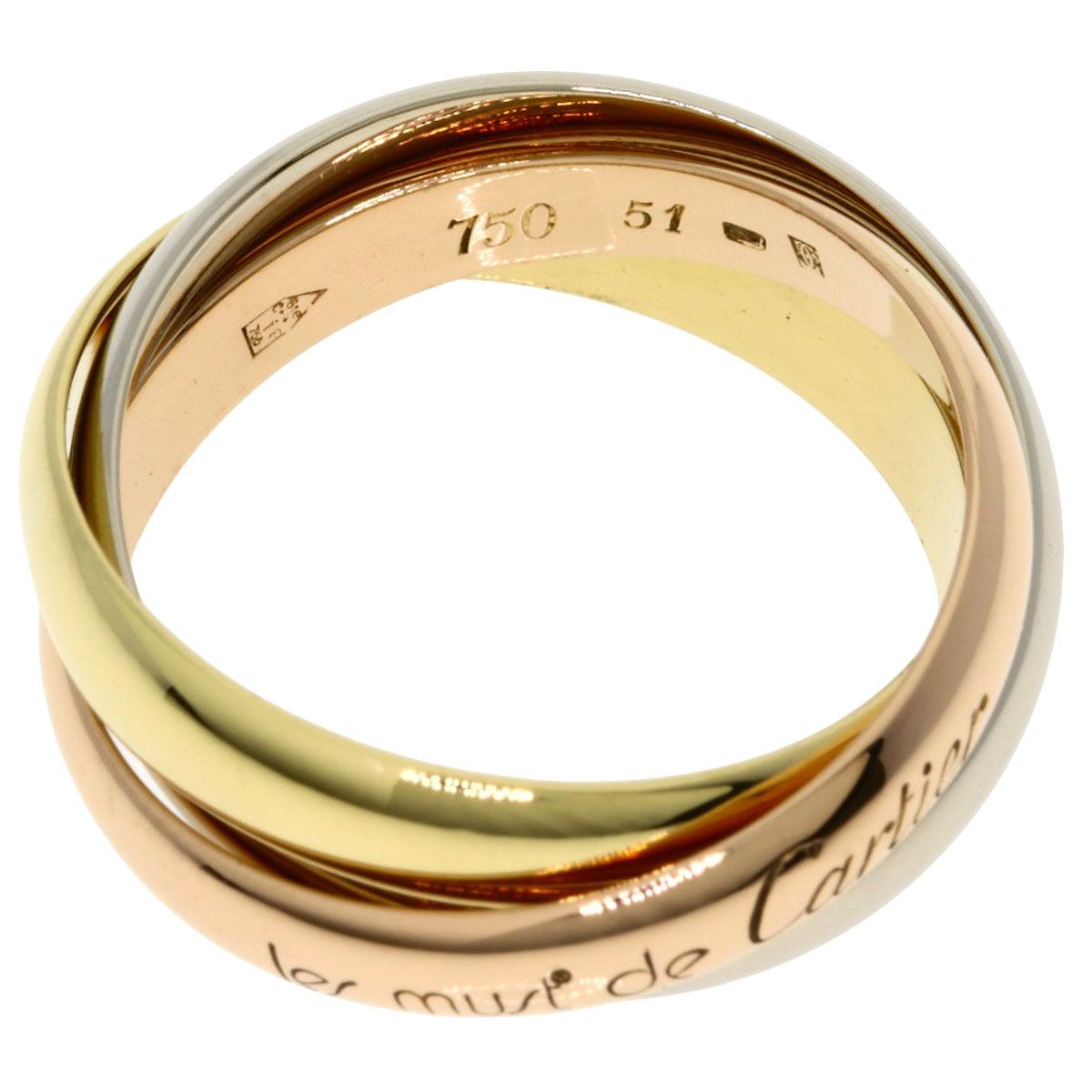 Cartier Trinity 51 Ring 18k Pink Gold 18k Yellow White — view 3