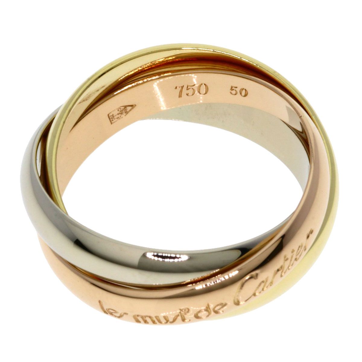 Cartier Trinity 50 Ring 18k Pink Gold 18k Yellow White — view 3