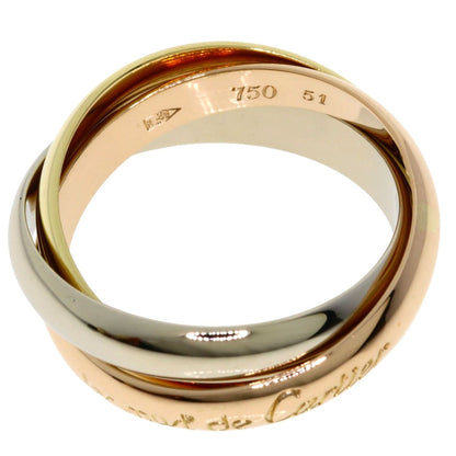 Cartier Trinity 51 Ring 18k Pink Gold 18k Yellow White — view 3