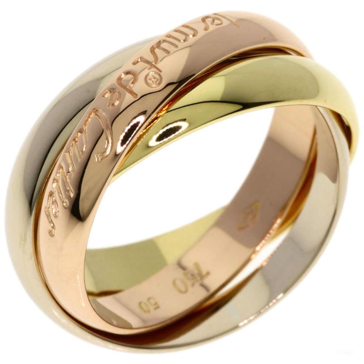 Cartier Trinity 50 Ring 18k Pink Gold 18k Yellow White — view 2