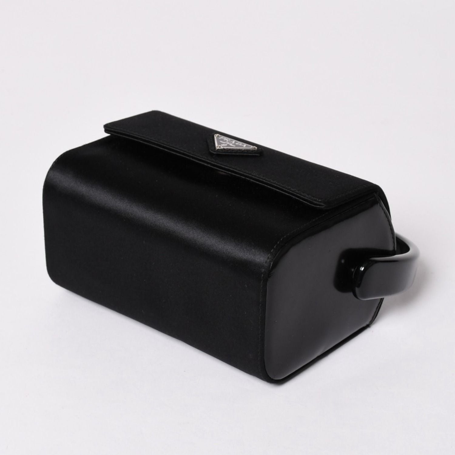 Prada Handbag Satin Mini Vanity Acetate Black — view 8