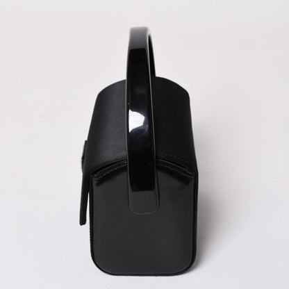 Prada Handbag Satin Mini Vanity Acetate Black — view 4