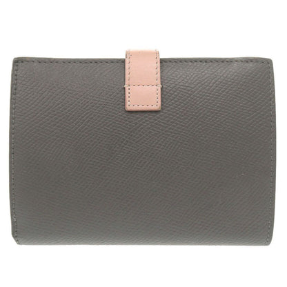 Celine Bicolor Strap Leather Gray Pink Bifold Wallet — view 2