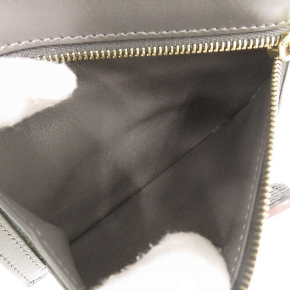 Celine Bicolor Strap Leather Gray Pink Bifold Wallet — view 5