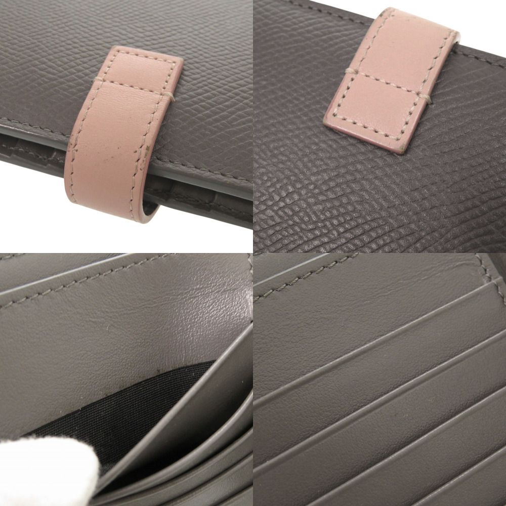 Celine Bicolor Strap Leather Gray Pink Bifold Wallet — view 7