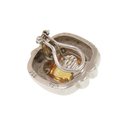 Tiffany & Co Vintage Square 925 Sterling Silver 18k Yellow Gold Citrine Earrings — view 5