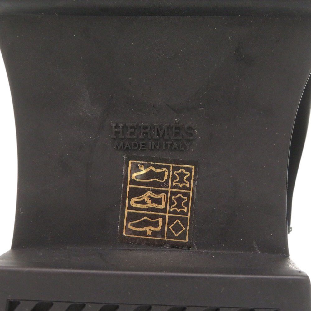 Hermes Leather Black 42.5 Side Gore Boots Short — view 8