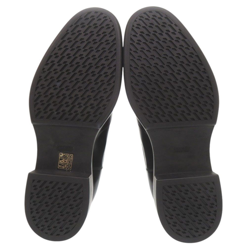 Hermes Leather Black 42.5 Side Gore Boots Short — view 5