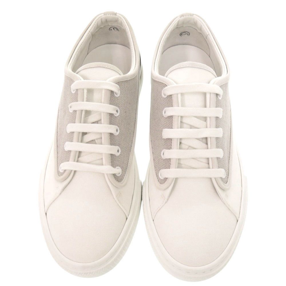 Hermes Envy 42.5 Canvas White Sneakers — view 3