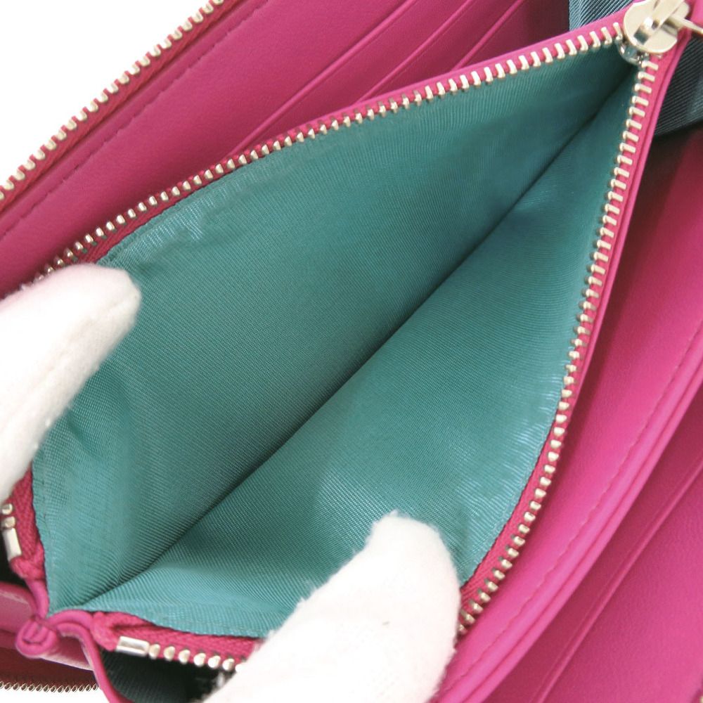 Tiffany & Co Zip Around Leather Purple Wallet — view 6