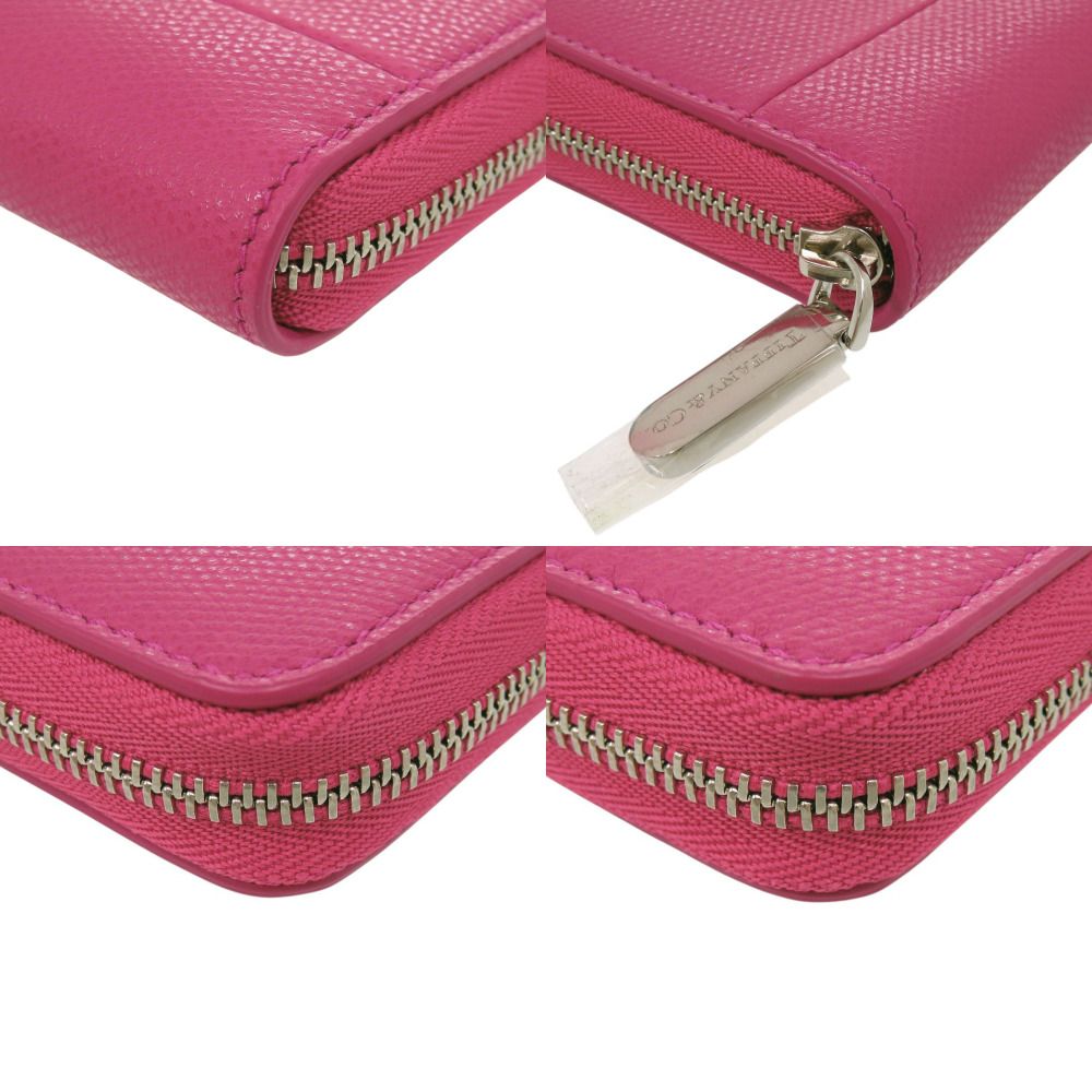 Tiffany & Co Zip Around Leather Purple Wallet — view 4