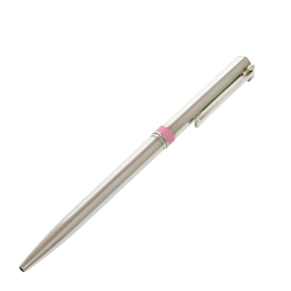 Tiffany & Co T Clip 925 Sterling Silver Pink Ballpoint — view 3
