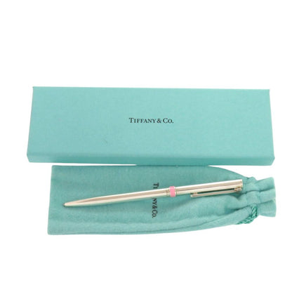 Tiffany & Co T Clip 925 Sterling Silver Pink Ballpoint — view 2