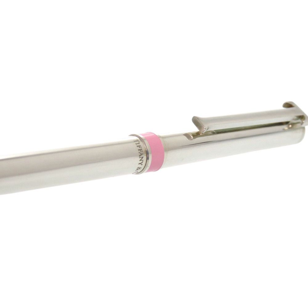 Tiffany & Co T Clip 925 Sterling Silver Pink Ballpoint — view 5