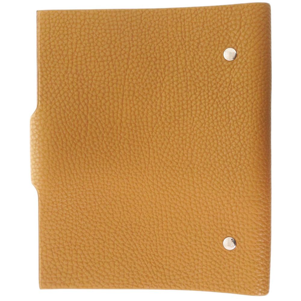 Hermes Ulysse Togo Brown Silver Notebook Cover Agenda — view 2