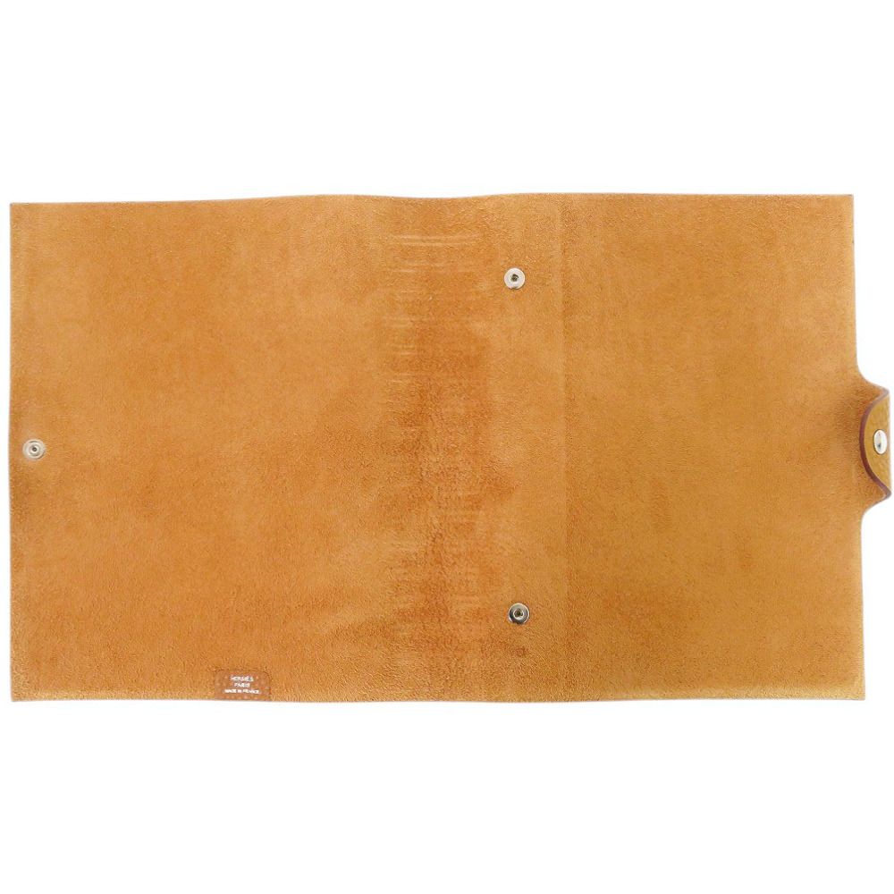 Hermes Ulysse Togo Brown Silver Notebook Cover Agenda — view 4