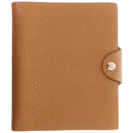 Hermes Ulysse PM Togo Gold Silver Note Book Cover Notebook Brown Agenda