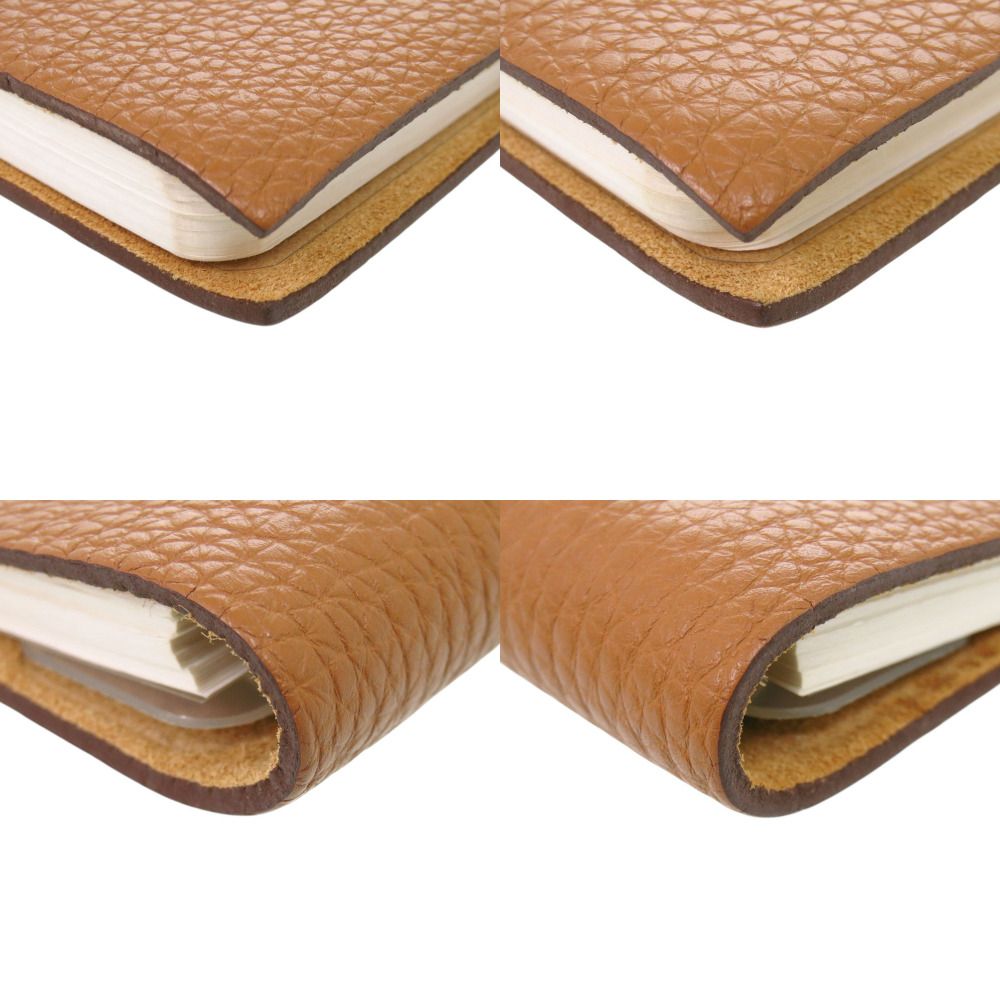 Hermes Ulysse PM Togo Gold Silver Note Book Cover Notebook Brown Agenda — view 3