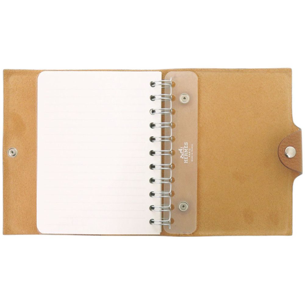 Hermes Ulysse PM Togo Gold Silver Note Book Cover Notebook Brown Agenda — view 5