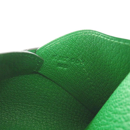 Hermes Envelope Chevrumisor Bamboo Card Case Wallet Green — view 8