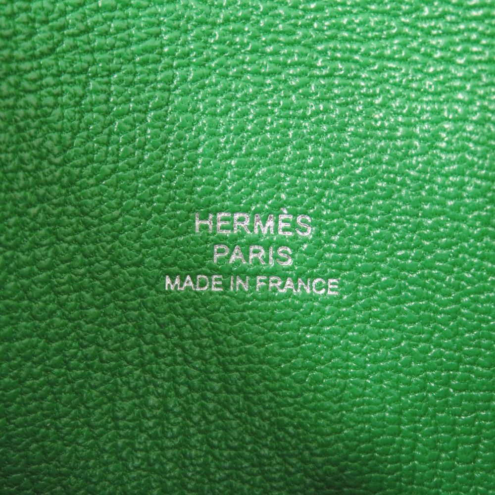 Hermes Envelope Chevrumisor Bamboo Card Case Wallet Green — view 7