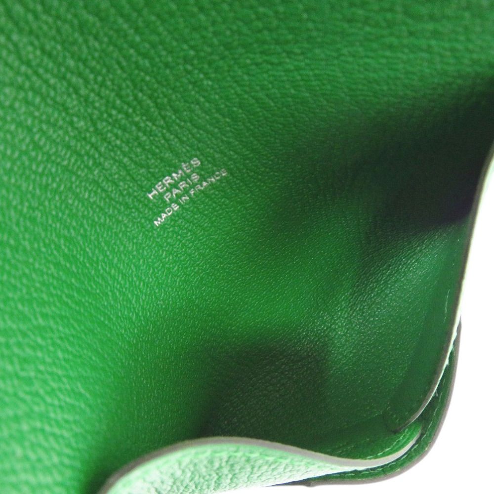 Hermes Envelope Chevrumisor Bamboo Card Case Wallet Green — view 6