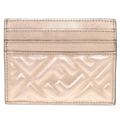 Fendi Baguette Leather Champagne Pink Card Case Coin — view 2