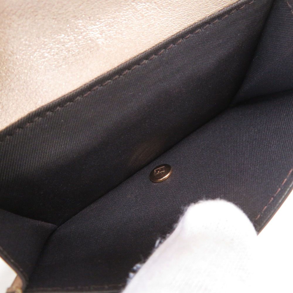 Fendi Baguette Leather Champagne Pink Card Case Coin — view 4