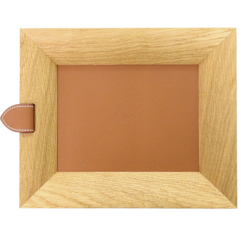 Hermes Vido Posh Rectangular Atrium Wood Taurillon Squirrel Gold Interior Tray