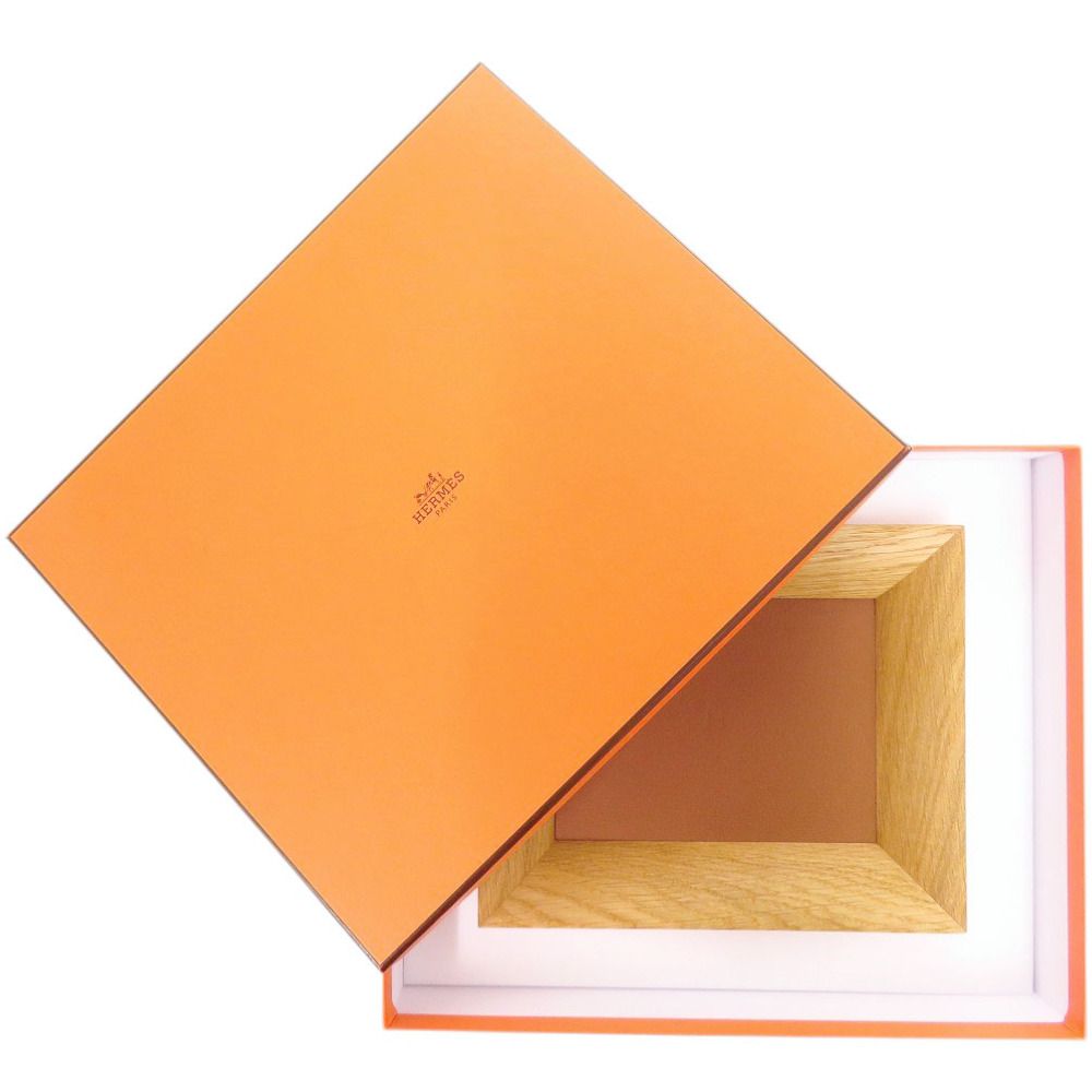 Hermes Vido Posh Rectangular Atrium Wood Taurillon Squirrel Gold Interior Tray — view 2