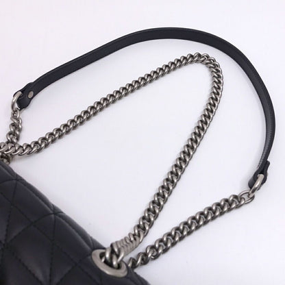 Gucci GG Marmont Small Shoulder Bag 2-Way Logo Leather Black Silver — view 7