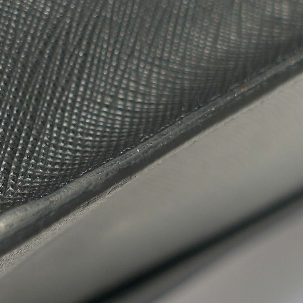 Prada Clutch Saffiano Leather Black Silver — view 7