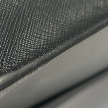 Prada Clutch Saffiano Leather Black Silver — view 7