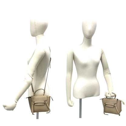 Celine Belt Bag Pico Leather 2-Way Mini Pochette Beige — view 2