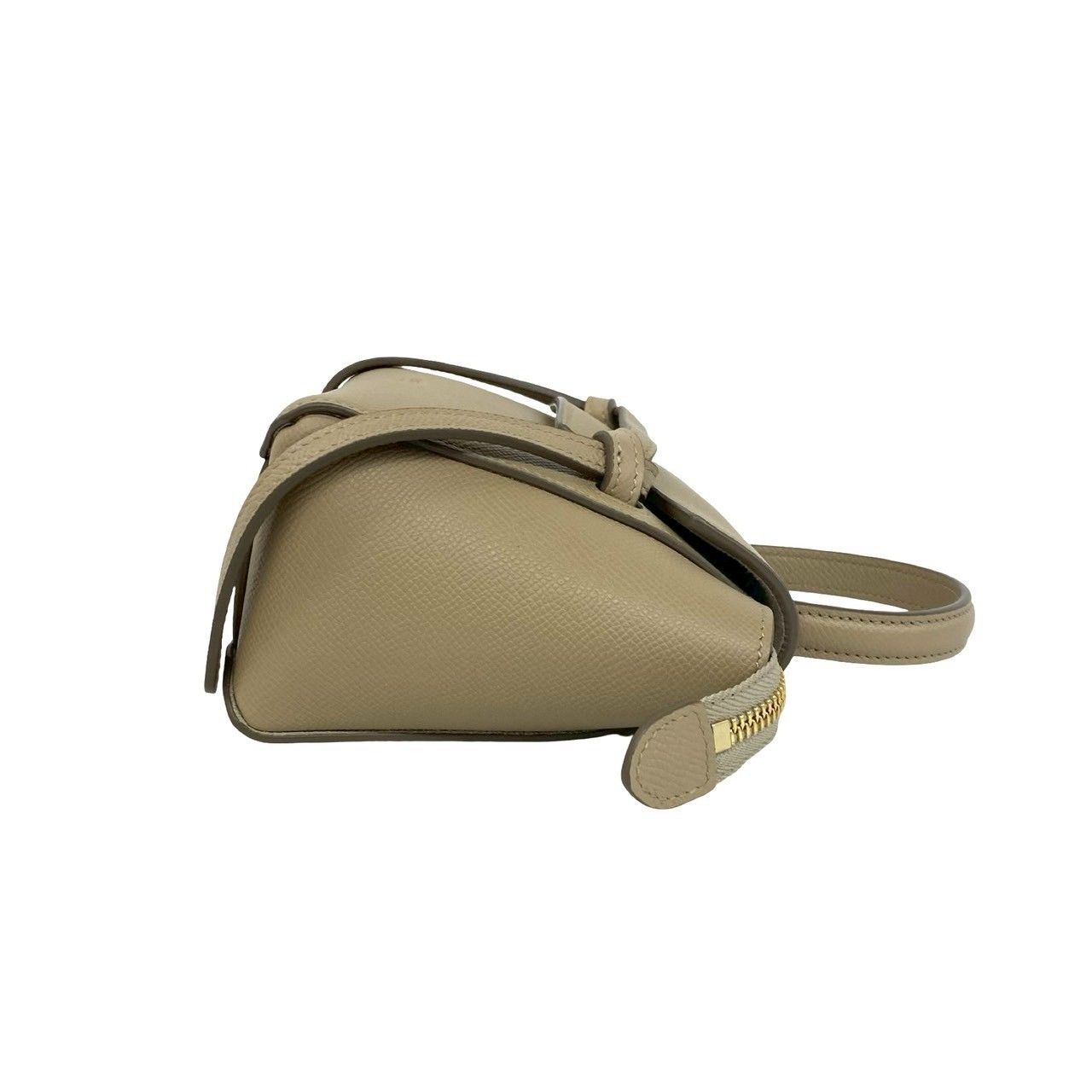 Celine Belt Bag Pico Leather 2-Way Mini Pochette Beige — view 6