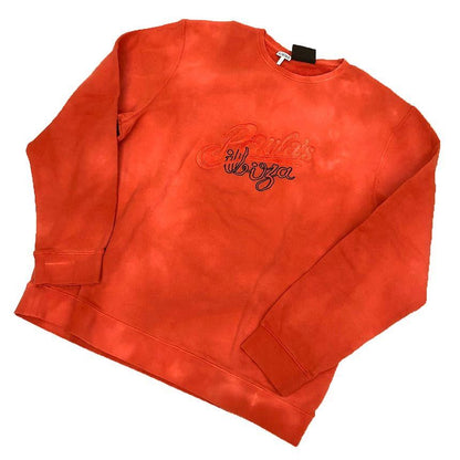 Loewe Paula's Ibiza Collection Logo Embroidery Sweatshirt M Orange Cotton New